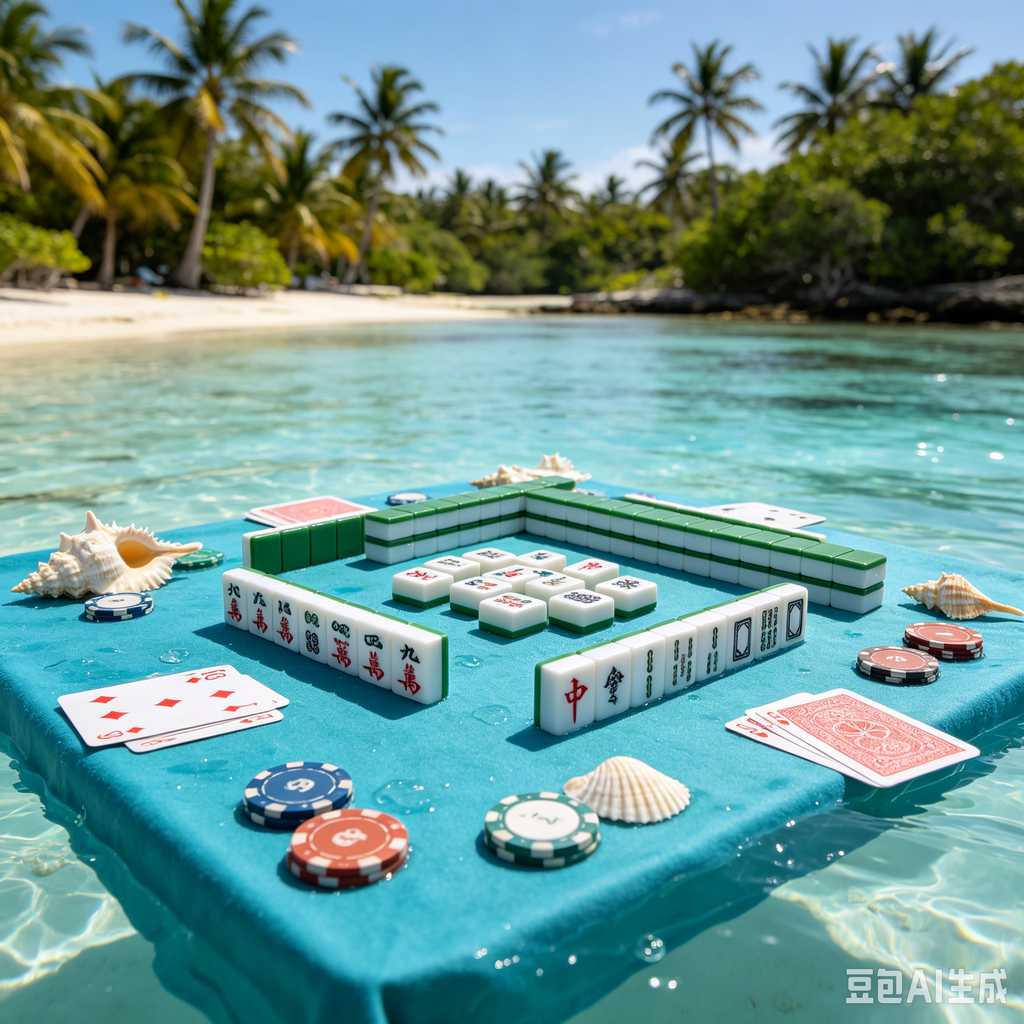 gradient green mahjong set